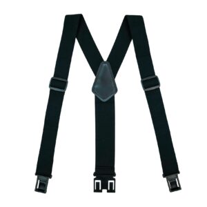 MELOTOUGH Perry Suspenders Men's Elastic Hook End Camouflage Belt Clip Suspenders(Black)