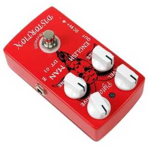 PP-24 Guitar Effect Pedal Classic Distortion Analog DC 9V True Bypass (Red)