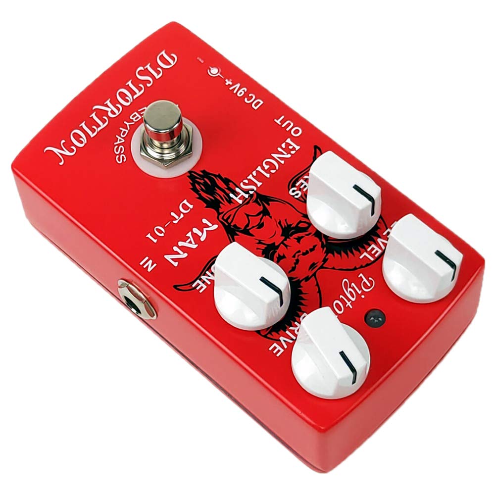 PP-24 Guitar Effect Pedal Classic Distortion Analog DC 9V True Bypass (Red)