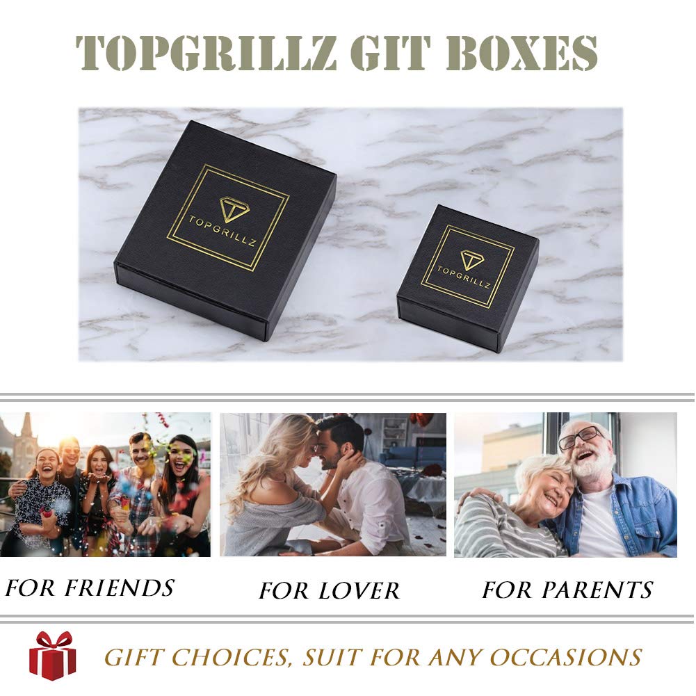 TOPGRILLZ Engagement Ring Men Gold Ring Cubic Zirconia Silver Ring Diamond Rings for Women 9mm Iced out 14K Gold Plated 2 Rows Round Cut Eternity Chunky Ring（Gold,7.5