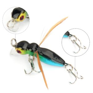 Fishing Lures kit Minnow Lure Hard Bait Crank baits Sinking wobbler Treble Hooks with Tackle Boxes (Ant-5pcs)