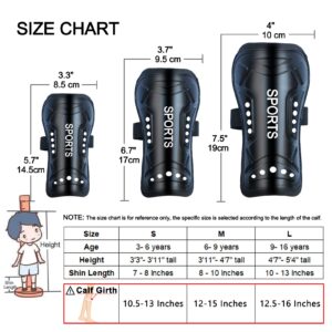 Soccer Shin Guards Pads with Socks Gear for Soccer 3,4,5-16 Year Old and Up Little Girls Boys Kids Child Youth Toddler Teenagers