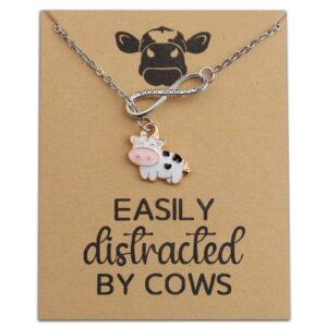 maofaed cows gift cows lover gift easily distracted by cows cow jewelry cow owner gift pet cow gift (by cow card ne)