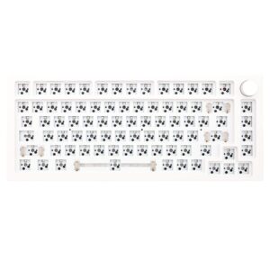 kprepublic nexttime x75 75% gasket mechanical keyboard kit pcb hot swappable switch lighting effects rgb switch led type c next time 75 (x75 white barebone kit x1)