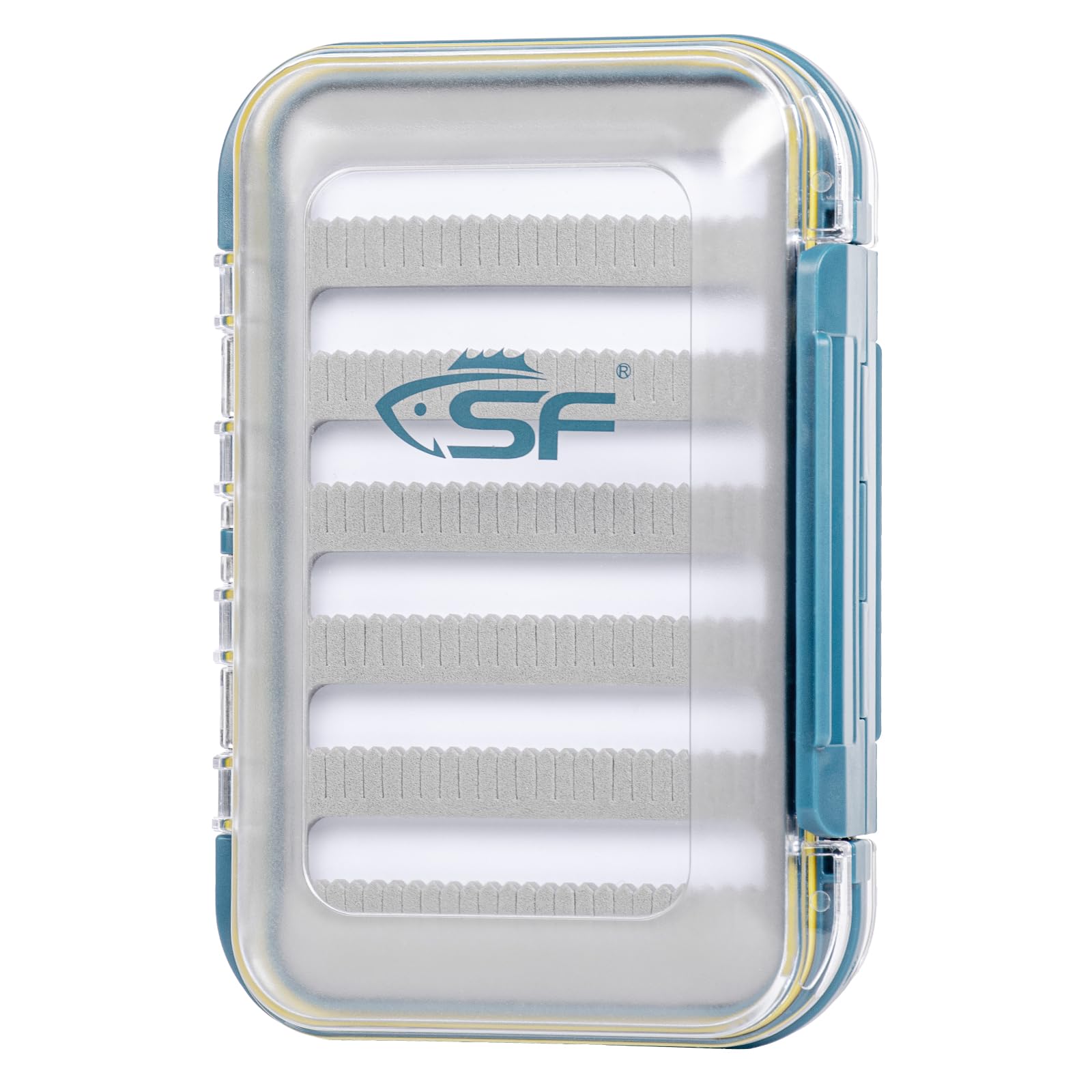 SF Fly Fishing Silt Foam Waterproof Fly Box Double Side Clear Fishing Box