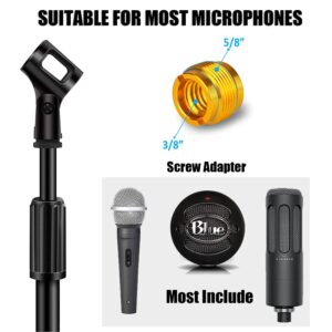 GLEAM Microphone Stand - Universal Mic Mount with Heavy Compact Base