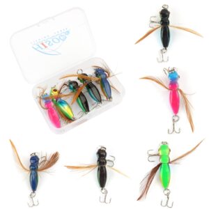 fishing lures kit minnow lure hard bait crank baits sinking wobbler treble hooks with tackle boxes (ant-5pcs)