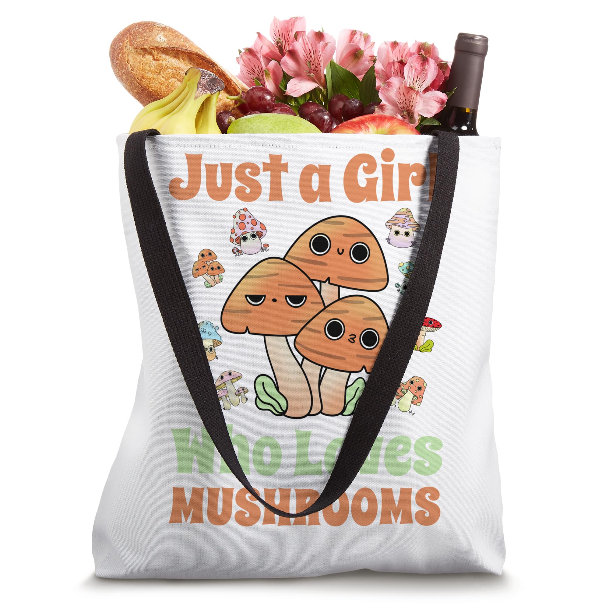 Just A Girl Who Loves Mushrooms Mycology Fungi for Women Tote Bag