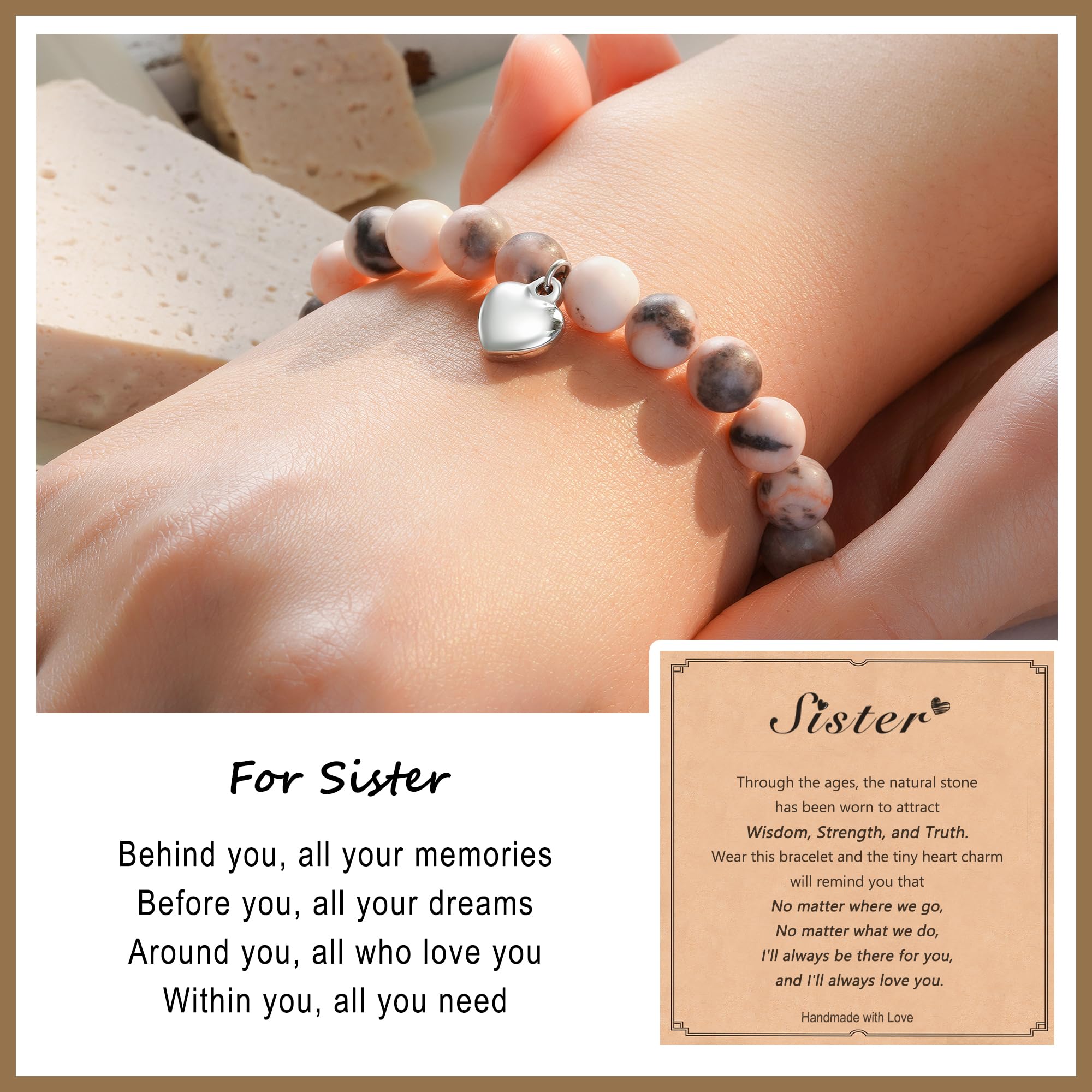 HGDEER Sister Gifts, Sisters Birthday Gifts for Sister from Sister Mothers Day Christmas Gifts for Sister, Easter Basket Stuffers Gifts for Teens Adult Women