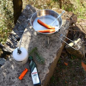 Fire-Maple Antarcti 8" Frying Pan | SUS 304 Stainless Steel Skillet | Durable and Easy to Clean | Ideal for Camping Fishing Bushcraft