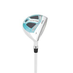 Nitro X Factor 13 Piece Golf Set All Graphite Ladies, Right Handed, Teal/Silver, Large