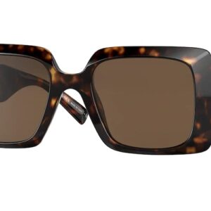 Versace VE4405 108/73 54MM Havana/Dark Brown Rectangular Sunglasses for Women + BUNDLE With Designer iWear Eyewear Kit