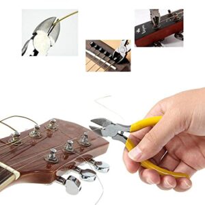 28PCS Guitar Tool Kit,Guitar Repair Tools Kit,Professional Guitar Repairing Maintenance Tool Kit with Wire Plier String Organizer Fingerboard Protector Hex Wrenches Files String Action Ruler Spanner