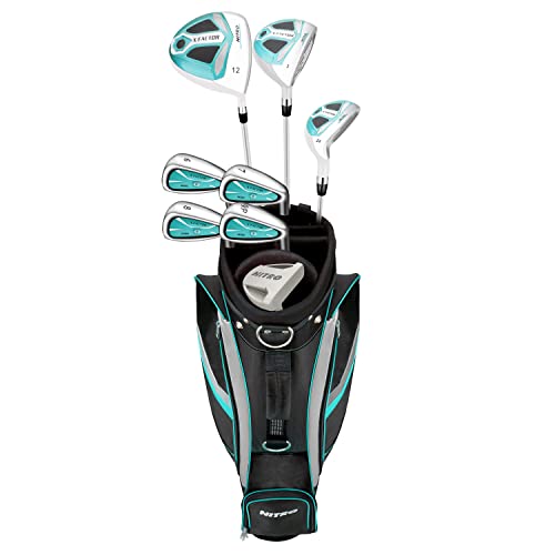 Nitro X Factor 13 Piece Golf Set All Graphite Ladies, Right Handed, Teal/Silver, Large