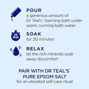 Dr Teal's Foaming Bath with Pure Epsom Salt, Refresh & Revitalize with Vitamins A, B & C, 34 fl oz (Pack of 4) (Packaging May Vary)