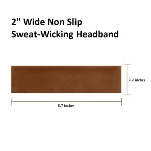 TERSE Headbands for Women Short Hair Non Slip Elastic Sweat Hairbands Soft Fabric Hair Bands Workout Yoga Running Sport Thin Hair Wrap for Girls