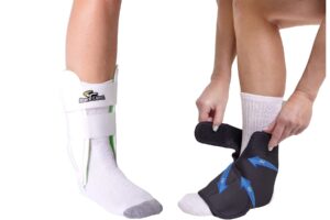 brace direct gel ankle brace + foot ice wrap (s/m)-stirrup brace & splint for ankle support with swelling, inflammation, acute ankle injuries & chronic instability