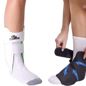 Brace Direct Gel Ankle Brace + Foot Ice Wrap (S/M)-Stirrup Brace & Splint for Ankle Support with Swelling, Inflammation, Acute Ankle Injuries & Chronic Instability