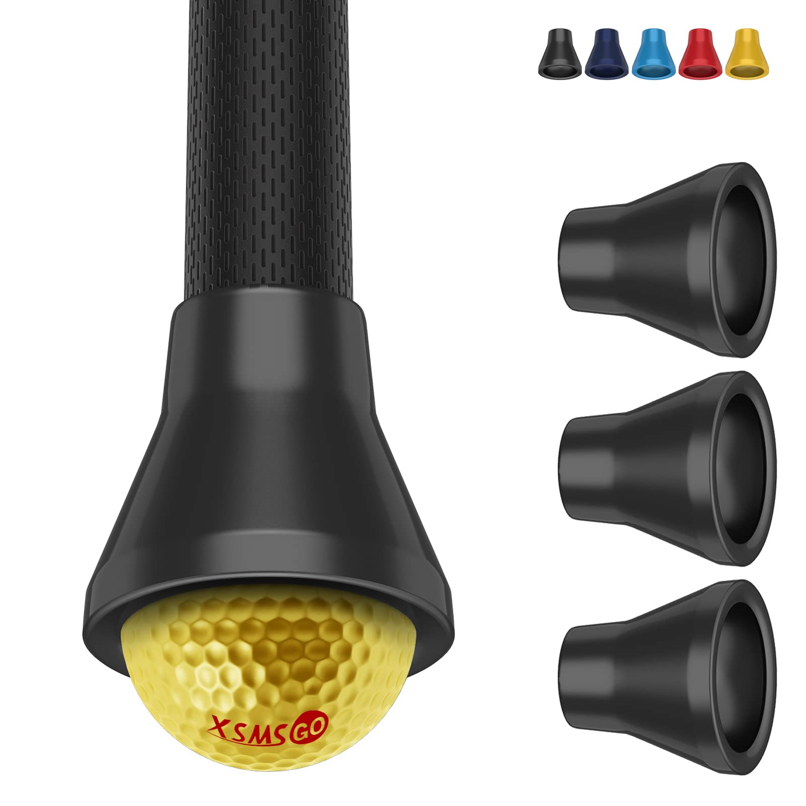 XSMSGO Golf Ball Retriever,Golf Ball Picker Upper for Putter Grip Tool, Back Saver Golf Ball Grabber Suction Cup Portable Golf Sucker Accessories for Putters and Golfer