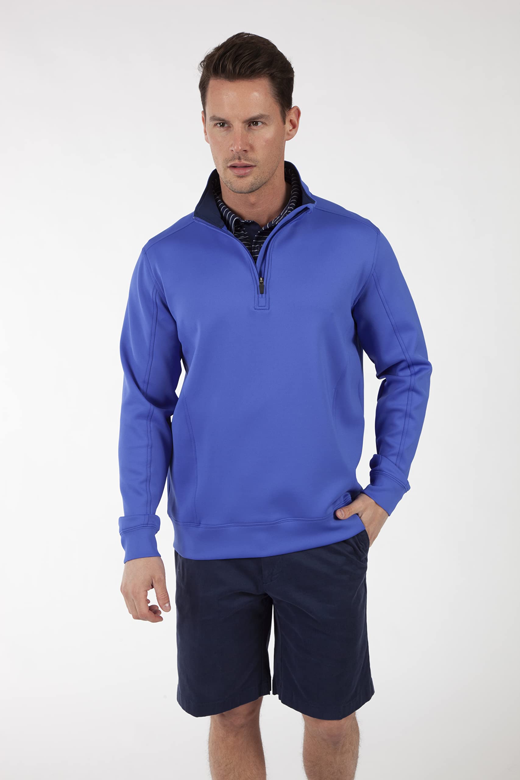 Bobby Jones Performance RTJ Quarter-Zip Pullover (Medium, Marina Blue)