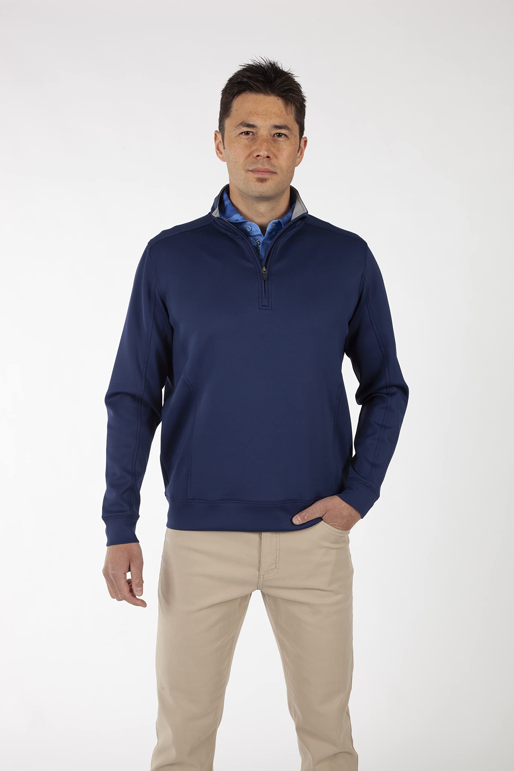 Bobby Jones Performance RTJ Quarter-Zip Pullover (Medium, Summer Navy)