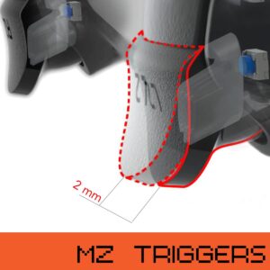 MODDEDZONE Smart Extreme Modded Controller + Anti Recoil 2 Remap Buttons & Interchangeable Thumbsticks & Hair Triggers, Tactical Buttons Compatible with PS5 Custom Controller PC (Bat)