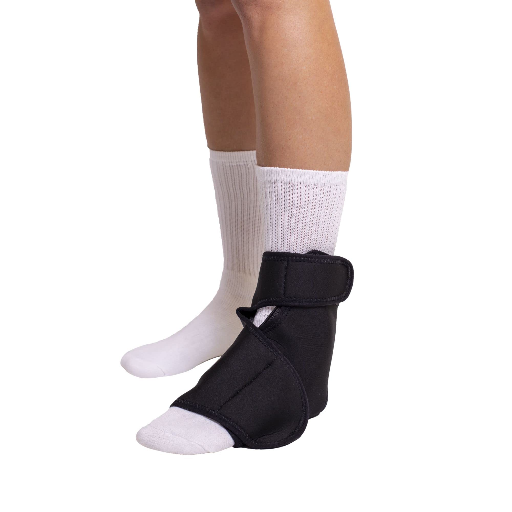 Brace Direct Gel Ankle Brace + Foot Ice Wrap (S/M)-Stirrup Brace & Splint for Ankle Support with Swelling, Inflammation, Acute Ankle Injuries & Chronic Instability