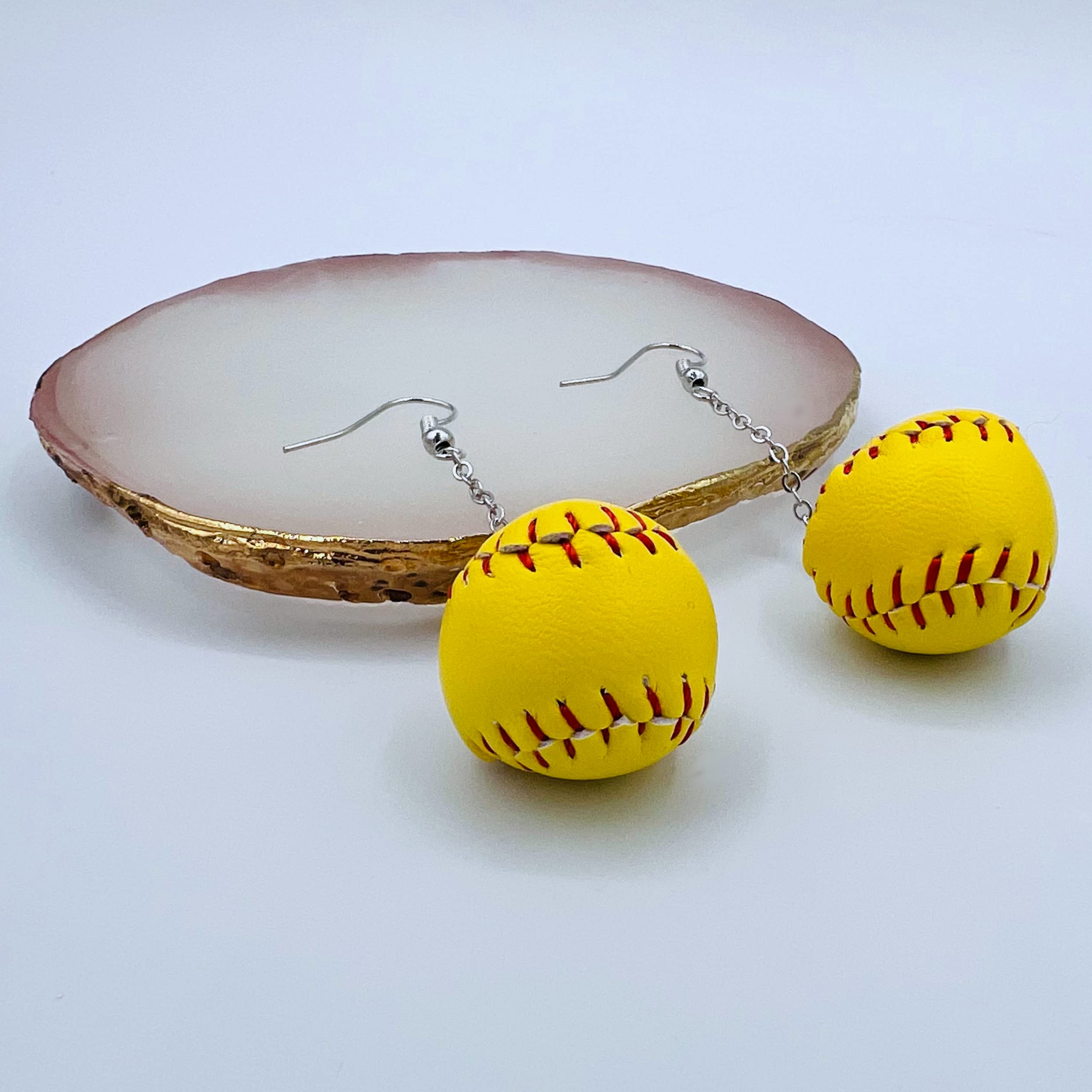 Softball Earrings for Women - Softball Jewelry - Softball Accessories - Softball Stuff(Ball & Ball)