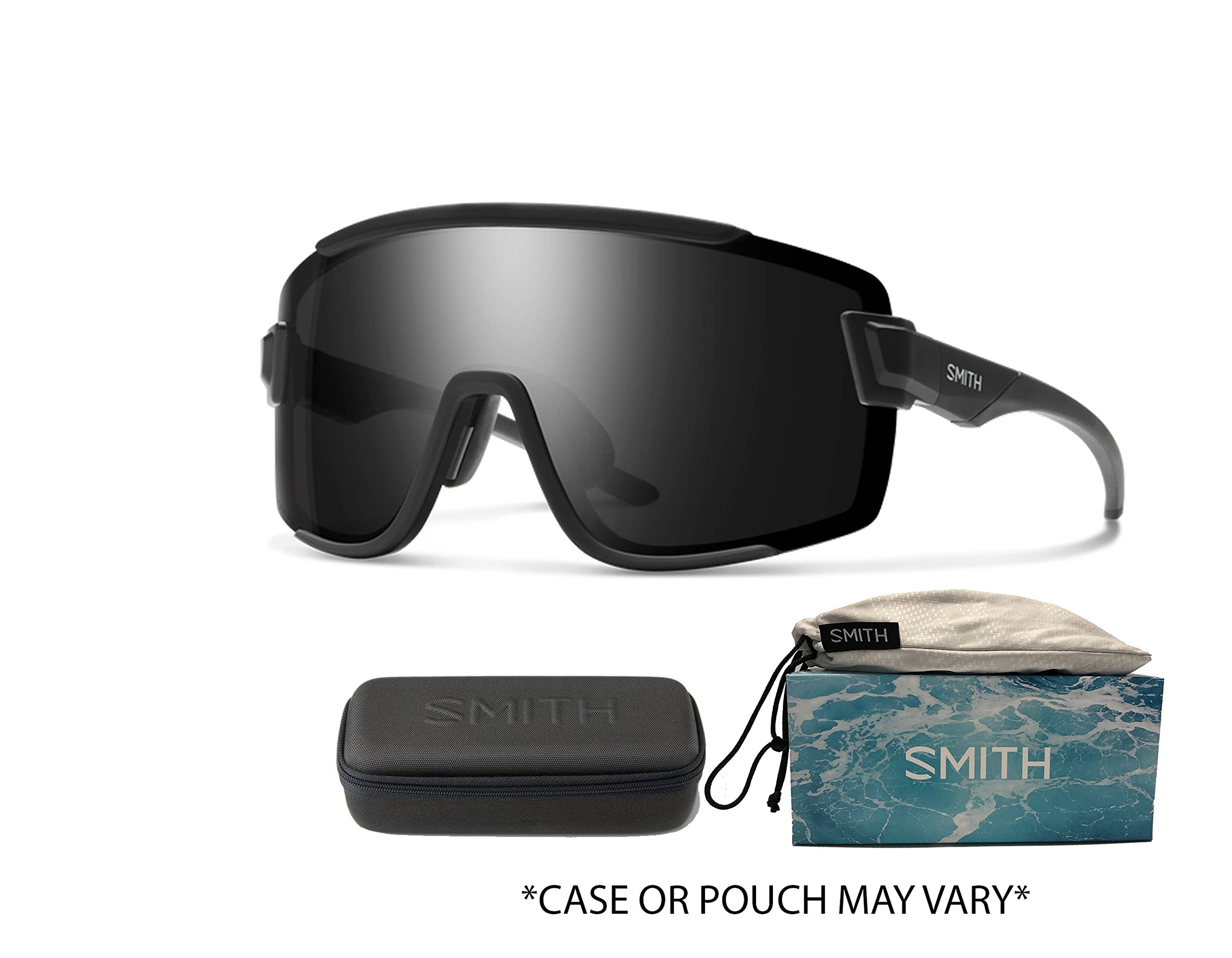 Smith Wildcat 003991C 99MM Matte Black/Chromapop Black Shield Sunglasses for Men for Women + BUNDLE With Designer iWear Complimentary Eyewear Kit, 99 (SMWILDCAT)