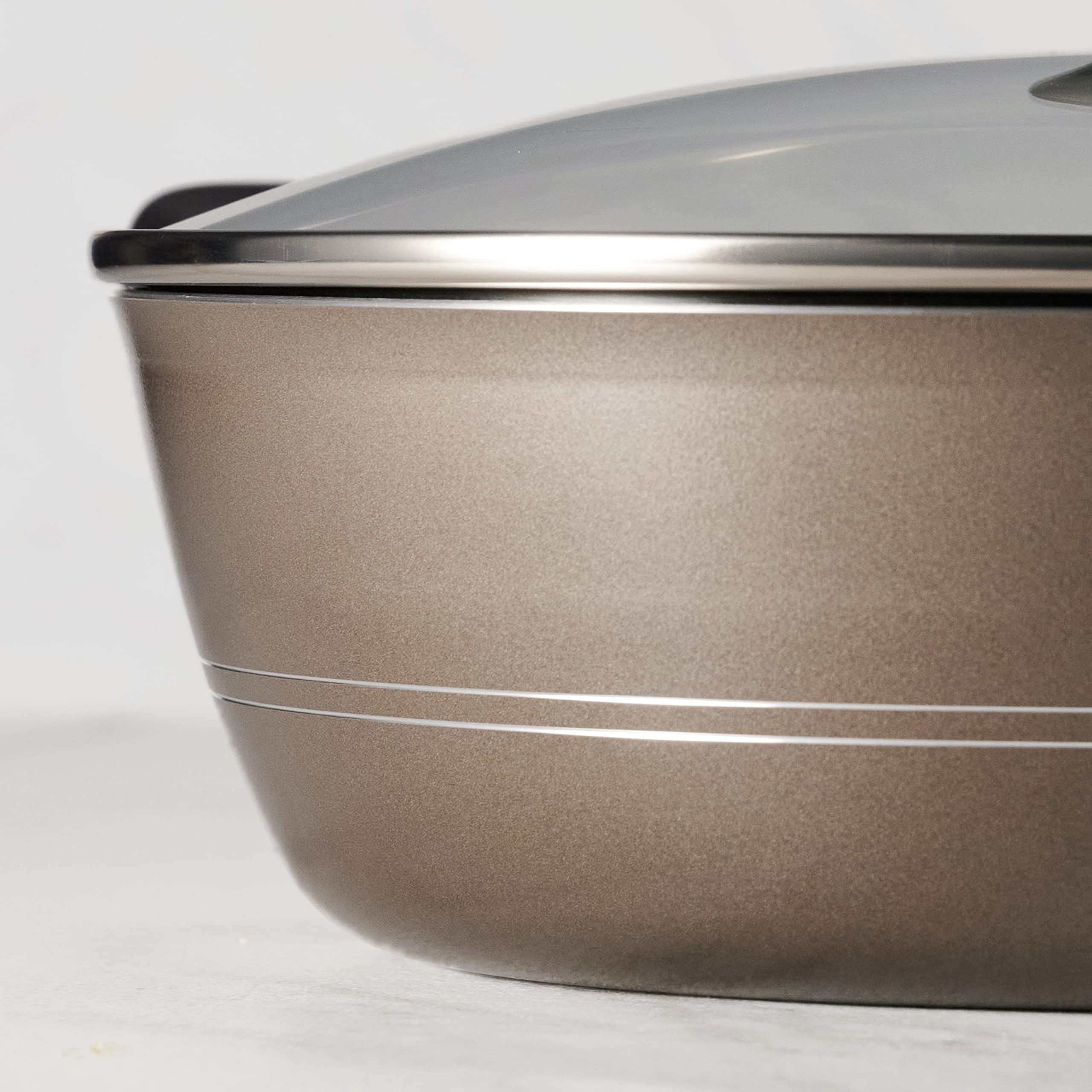 Tramontina Sicilia 1.25 Qt Aluminum Nonstick Covered Sauce Pan - Hazelnut