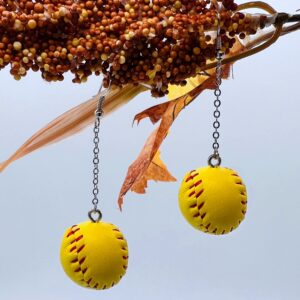 Softball Earrings for Women - Softball Jewelry - Softball Accessories - Softball Stuff(Ball & Ball)