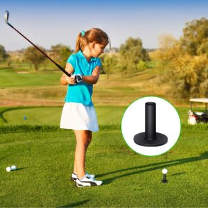 23 Pieces Rubber Golf Tees Set Golf Rubber Tees Holders for Driving Range Mats Value Tee Holder for Golf Hitting Mats and Indoor Outdoor Training Mixed Size 1.5 2.3 2.7 3.1 3.5 Inch (Black)