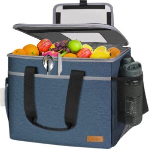 collapsible soft cooler bag,50 cans insulated lunch bag,beach cooler, ice chest,large leakproof camping cooler,portable travel cooler for grocery shopping picnics work meals