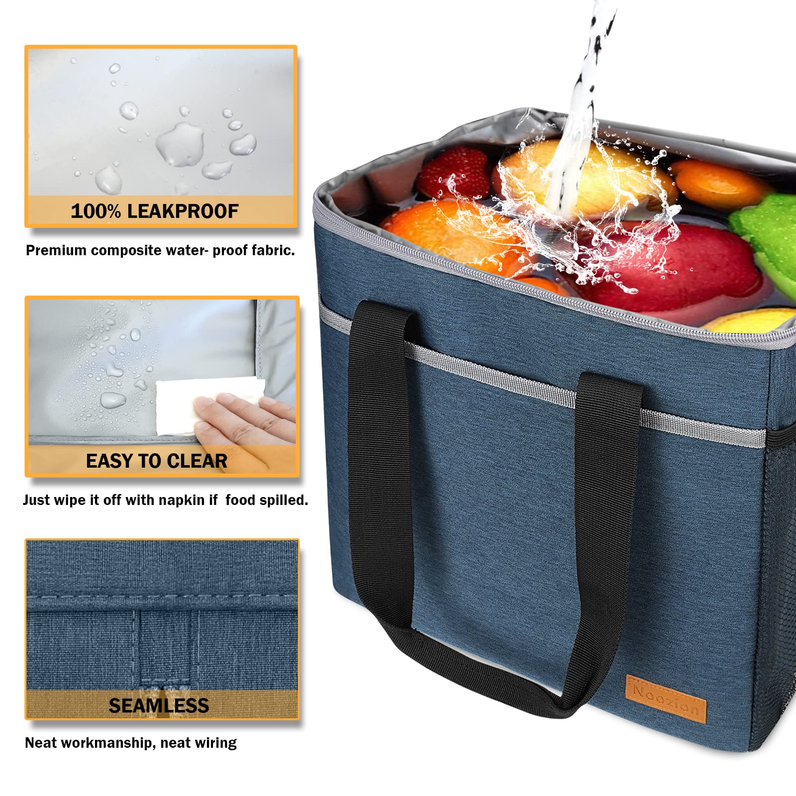 Collapsible Soft Cooler Bag,50 Cans Insulated Lunch Bag,Beach Cooler, Ice Chest,Large Leakproof Camping Cooler,Portable Travel Cooler for Grocery Shopping Picnics Work Meals