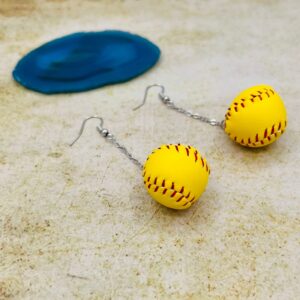 Softball Earrings for Women - Softball Jewelry - Softball Accessories - Softball Stuff(Ball & Ball)