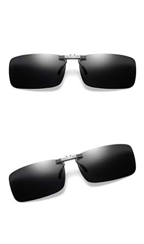 Polarized Clip On Sunglasses for Men Women Clips for Glasses Non-Flip Up for Outdoor/Driving