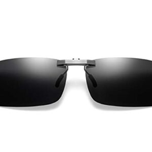 Polarized Clip On Sunglasses for Men Women Clips for Glasses Non-Flip Up for Outdoor/Driving