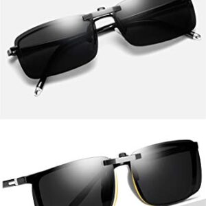 Polarized Clip On Sunglasses for Men Women Clips for Glasses Non-Flip Up for Outdoor/Driving