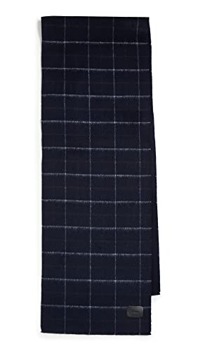 Vince Mens Double Face Cashmere Blend Creekside Plaid Scarf,Coastal,OS