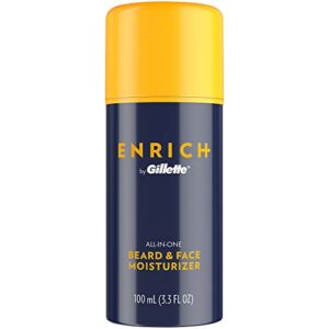 gillette enrich beard & face moisturizer for men - 3.3 fl oz