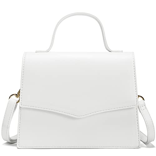 CATMICOO Mini Purses for Women Trendy Mini Bag with Detachable Plastic Chain (White)