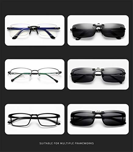 Polarized Clip On Sunglasses for Men Women Clips for Glasses Non-Flip Up for Outdoor/Driving