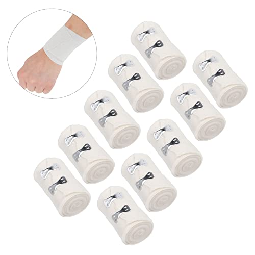 10pcs Elastic Bandage Wrap, Elastic Bandage for Sports Wrist and Ankle Wrap Tape Non-Woven Bandage Adherent Cohesive Wrap Bandages Portable Sports Injury Sprain Recovery Compression Bandage 3 Inch