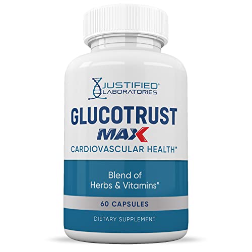 Justified Laboratories Glucotrust Max 1295MG Formula Supplement Pills 60 Capsules