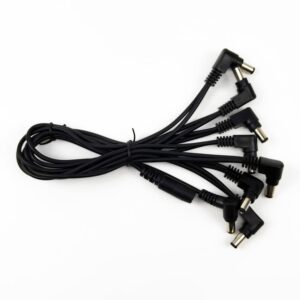 pigtone 1 to 8 Way Daisy Chain Cable Guitar Effect Pedal Splitter Cable Adapter Power Supply Power Cable Black