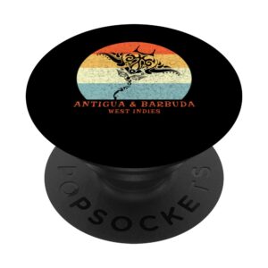 antigua & barbuda, west indies tribal manta ray vacation popsockets swappable popgrip