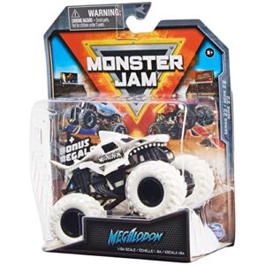 Monster Jam, Official Megalodon Monster Truck, Die-Cast Vehicle, Max Contrast Series, 1:64 Scale, Kids Toys for Boys Ages 3 and up