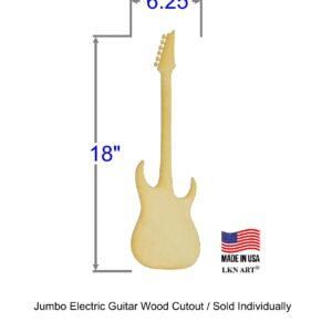 Unfinished Electric Guitar Wood Cut Out Available in a Variety of Sizes and Thicknesses (1/8” Thickness, Jumbo 6.25" x 18" (Sold Individually))