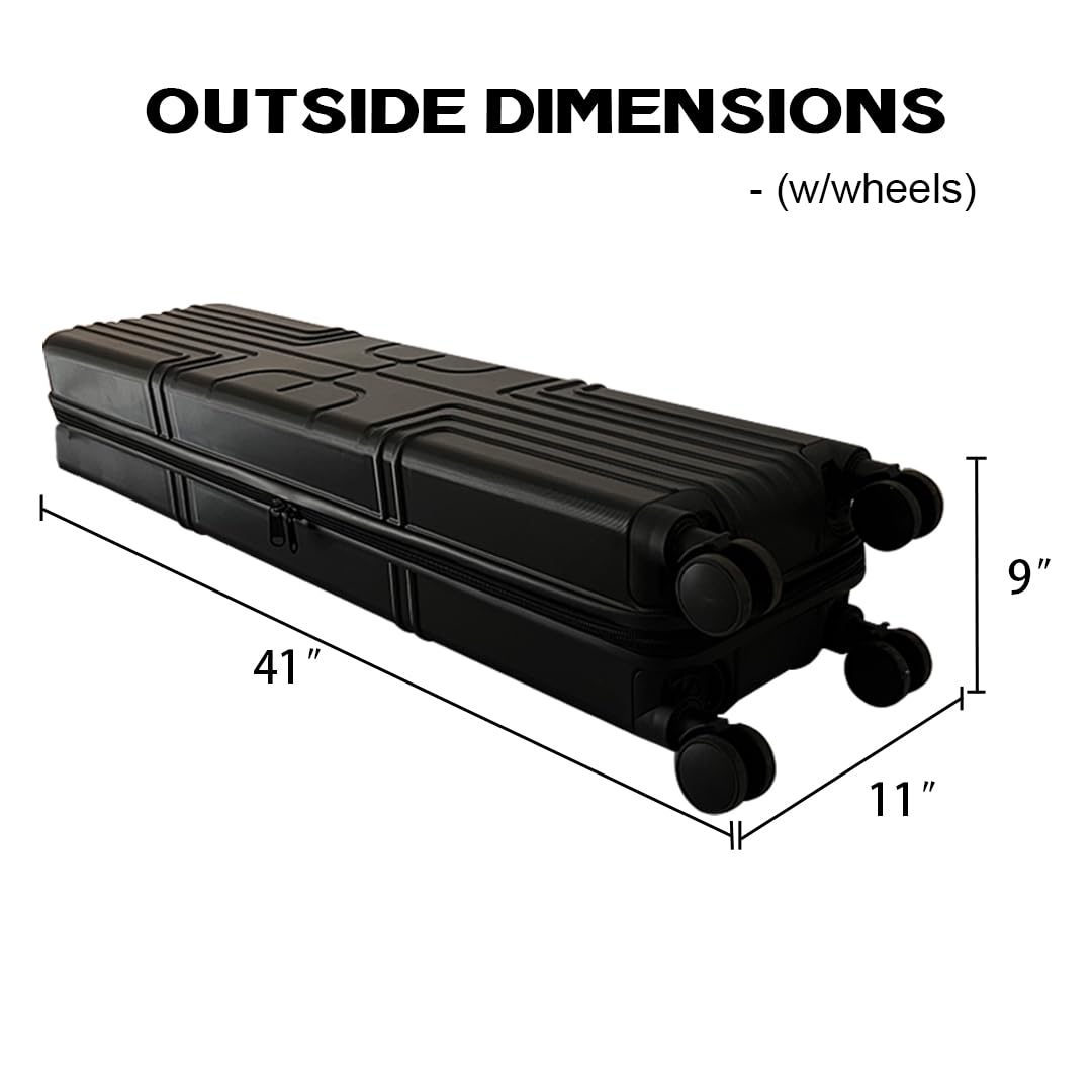 Travel Hard Carrying Case (inside size: 39"L x10"Wx8"H) Trade Show Shipping Case for Tube Straight Backdrop Booth Frame Stand (ONLY CASE）