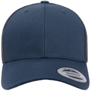 L2K Classics Plain Trucker Mesh Cap Baseball Cap - Mens Hats Trucker Hats for Men - Navy